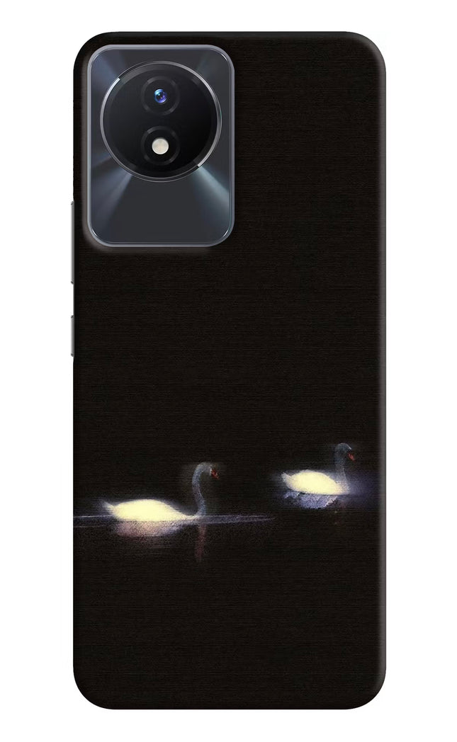 Silent Swans Vivo Y02/Y02T Hard Case Back Cover by Casekaro