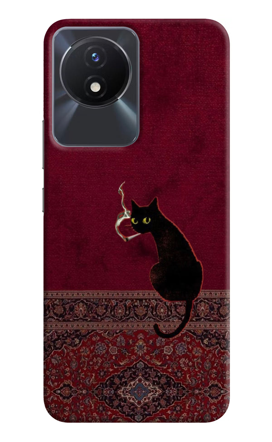 Midnight Cat Vivo Y02/Y02T Back Cover, Hard case