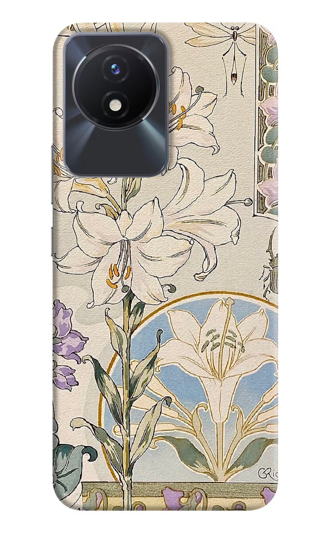 White Lily Vivo Y02/Y02T Hard Case Back Cover by Casekaro