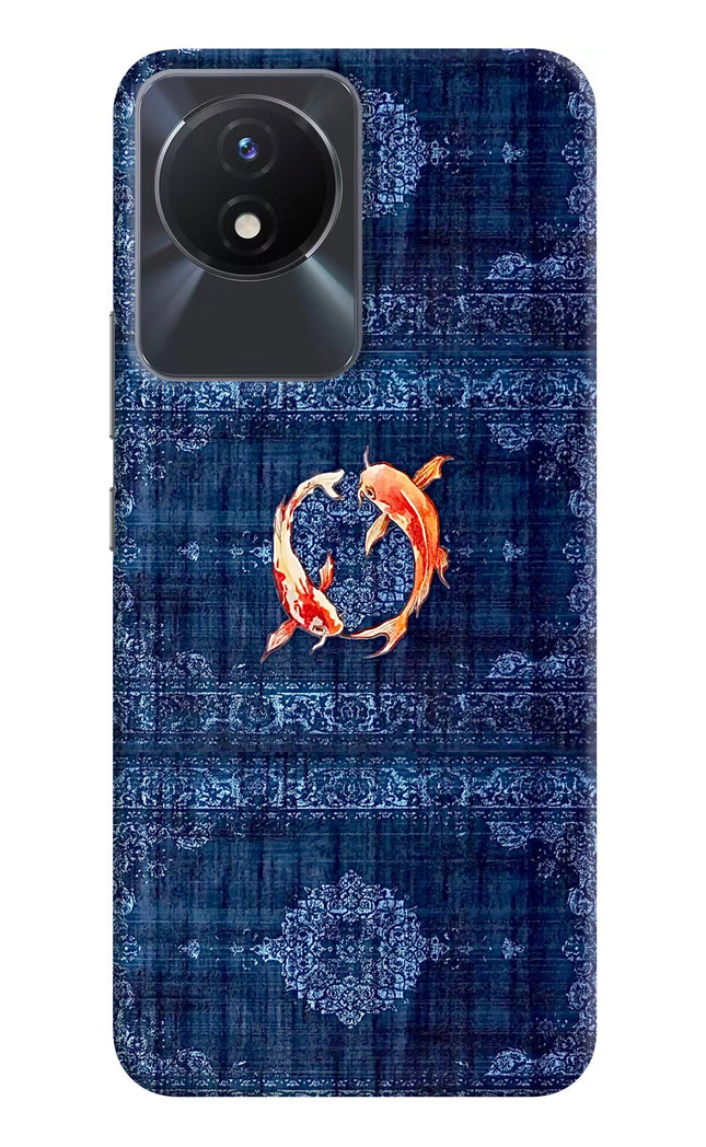 Koi Blue Vivo Y02/Y02T Hard Case Back Cover by Casekaro