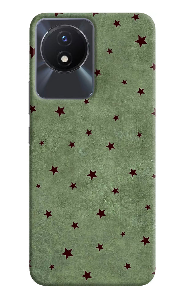 Green Stars Vivo Y02/Y02T Hard Case Back Cover by Casekaro