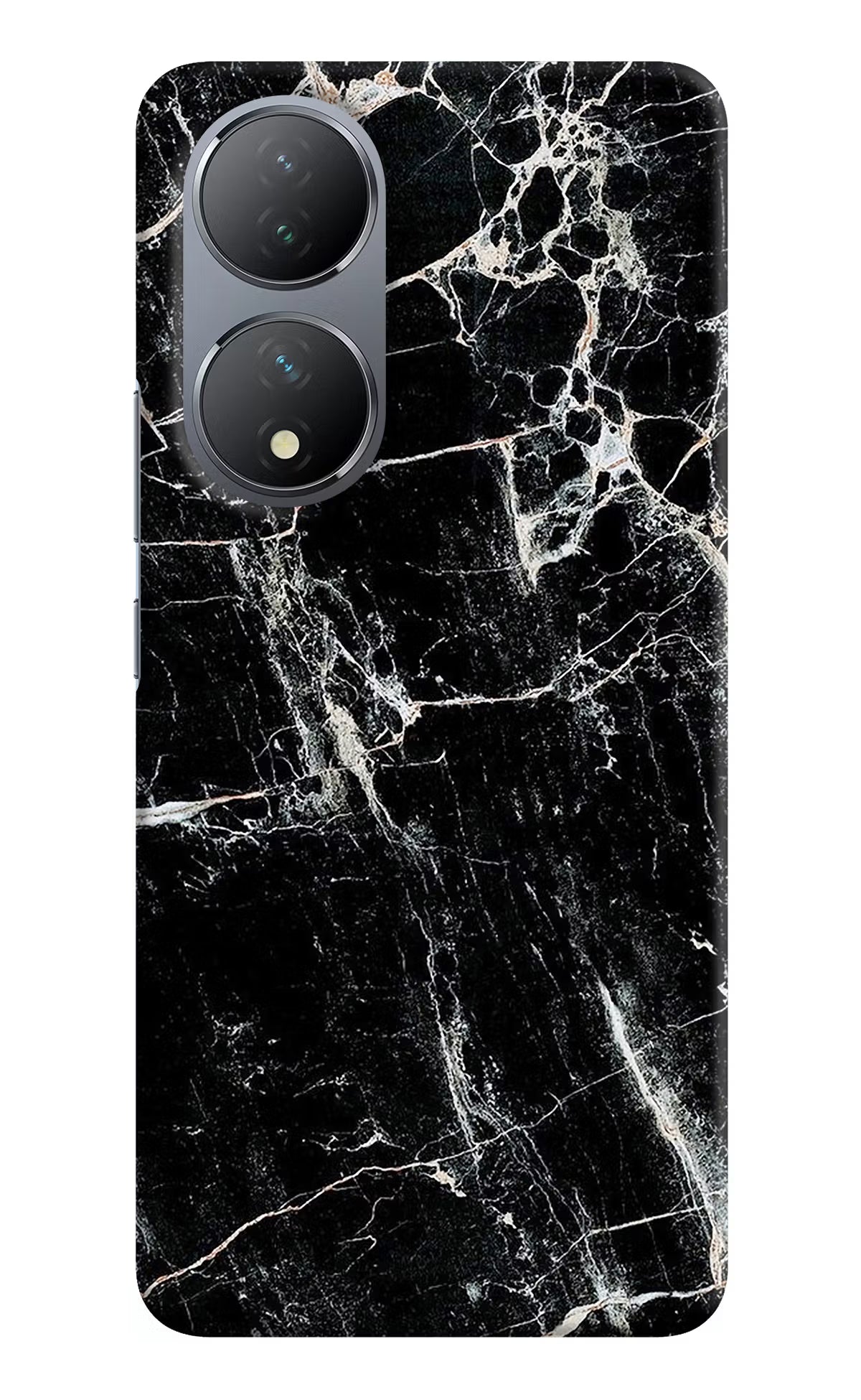 Black Marble Texture Vivo Y100 Hard Case Back Cover by Casekaro