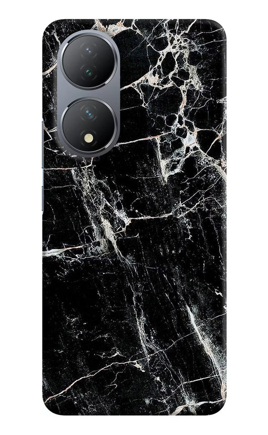 Black Marble Texture Vivo Y100 Hard Case Back Cover by Casekaro