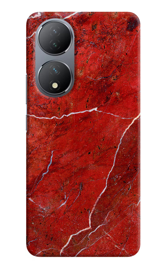 Red Marble Design Vivo Y100 Hard Case Back Cover by Casekaro