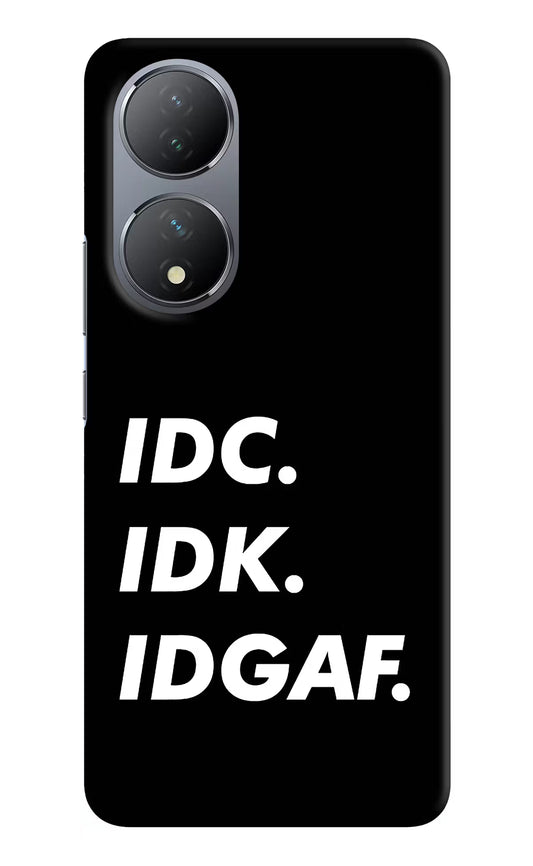 Idc Idk Idgaf Vivo Y100 Hard Case Back Cover by Casekaro