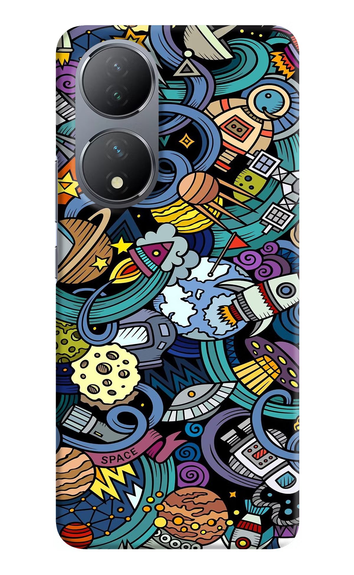 Space Abstract Vivo Y100 Hard Case Back Cover by Casekaro