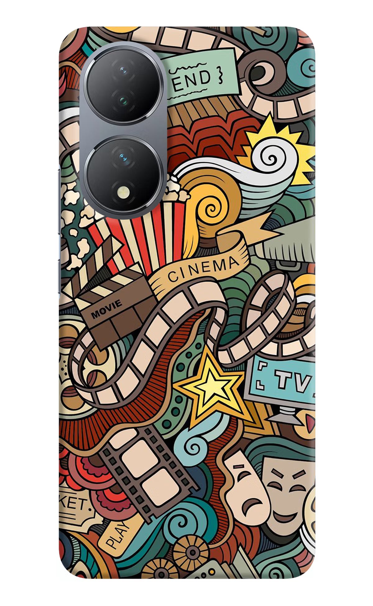 Cinema Abstract Vivo Y100 Hard Case Back Cover by Casekaro