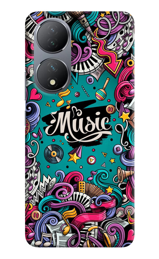 Music Graffiti Vivo Y100 Hard Case Back Cover by Casekaro