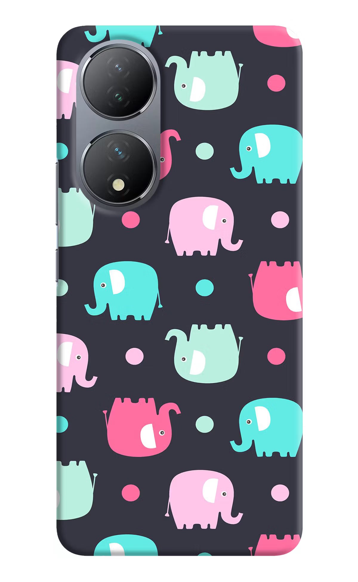Elephants Vivo Y100 Hard Case Back Cover by Casekaro