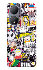 Sticker Bomb Vivo Y100 Hard Case Back Cover by Casekaro