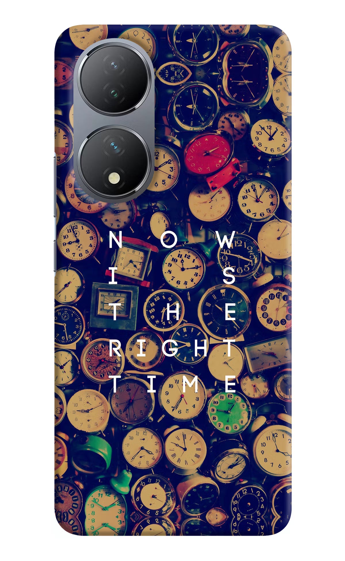 Now is the Right Time Quote Vivo Y100 Hard Case Back Cover by Casekaro
