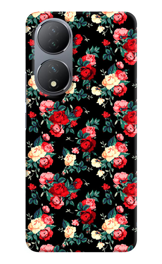 Rose Pattern Vivo Y100 Hard Case Back Cover by Casekaro