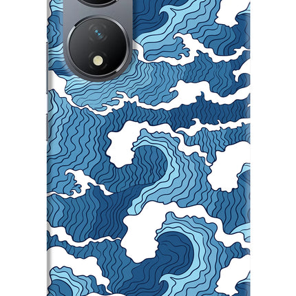 Blue Waves Vivo Y100 Hard Case Back Cover by Casekaro