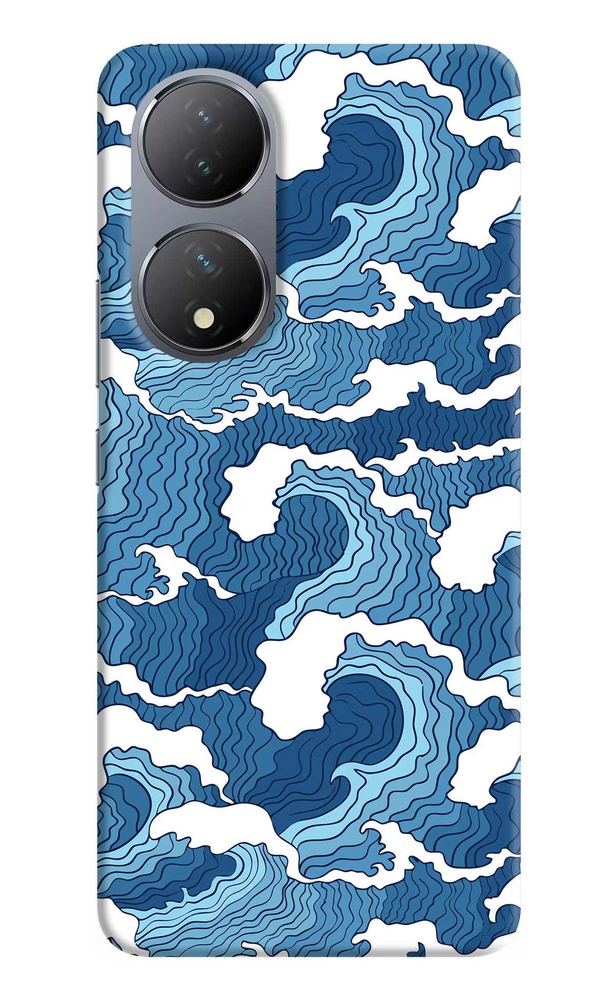 Blue Waves Vivo Y100 Hard Case Back Cover by Casekaro
