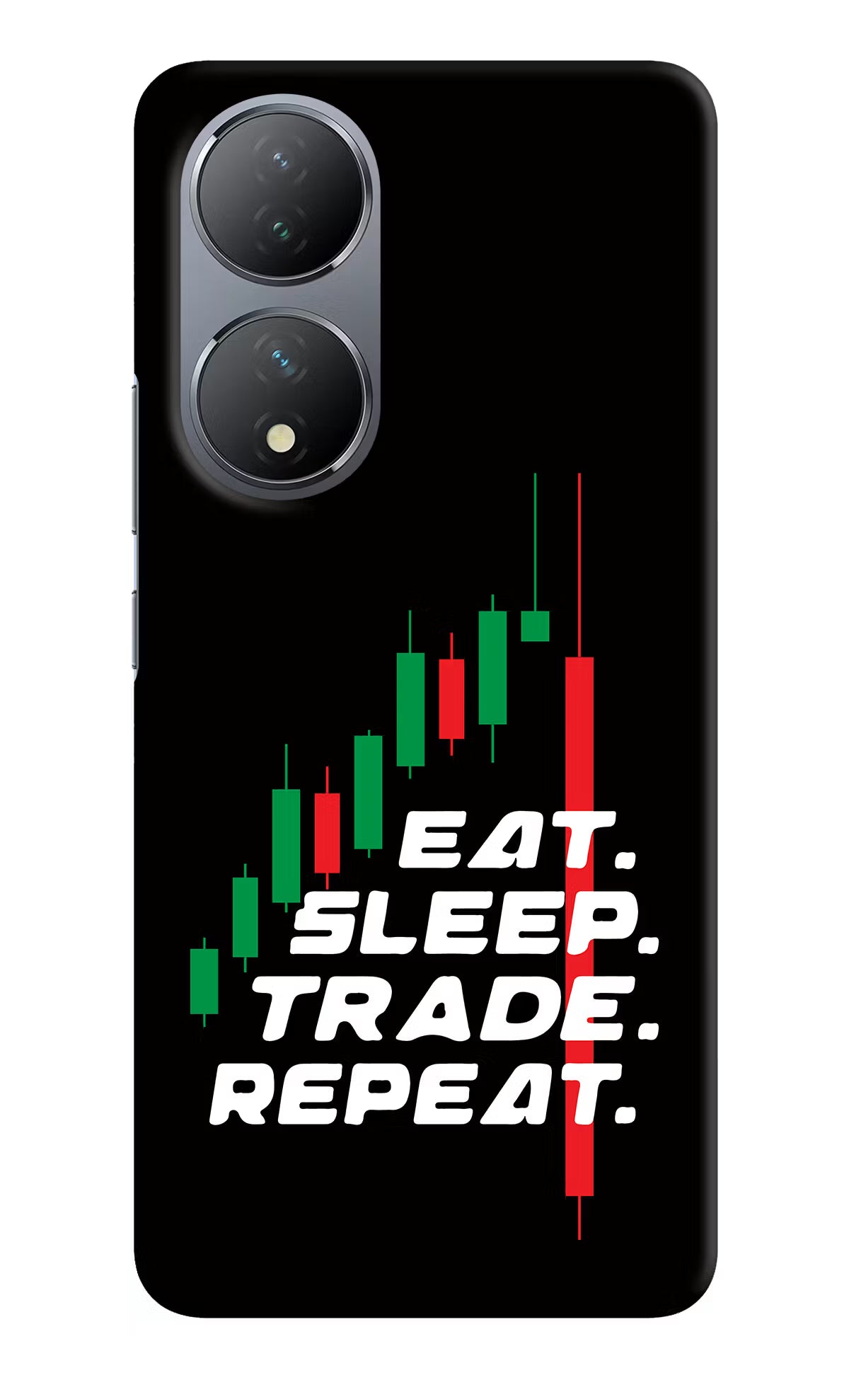Eat Sleep Trade Repeat Vivo Y100 Hard Case Back Cover by Casekaro