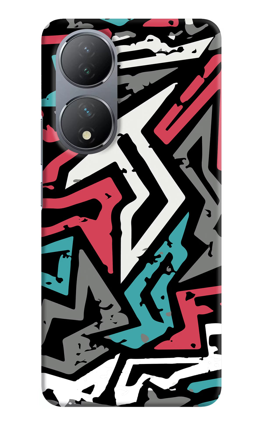 Geometric Graffiti Vivo Y100 Back Cover, Hard case