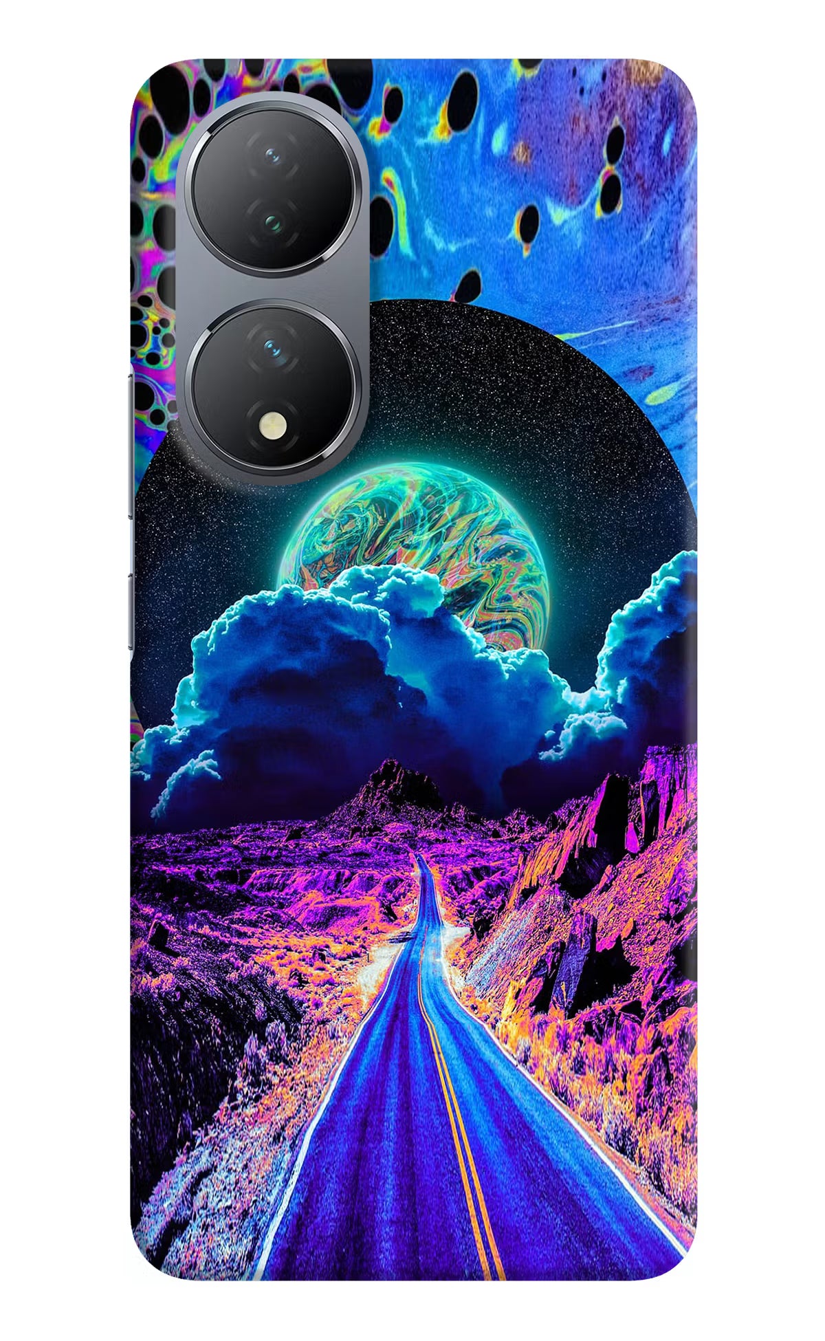 Psychedelic Painting Vivo Y100 Hard Case Back Cover by Casekaro