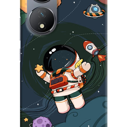 Cartoon Astronaut Vivo Y100 Hard Case Back Cover by Casekaro