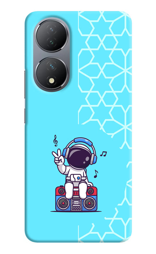 Cute Astronaut Chilling Vivo Y100 Hard Case Back Cover by Casekaro