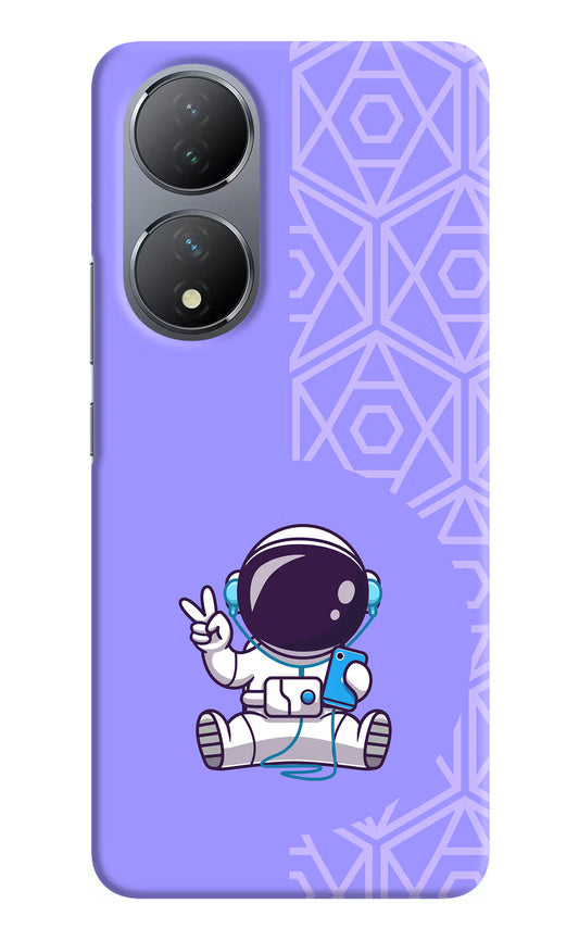 Cute Astronaut Chilling Vivo Y100 Hard Case Back Cover by Casekaro