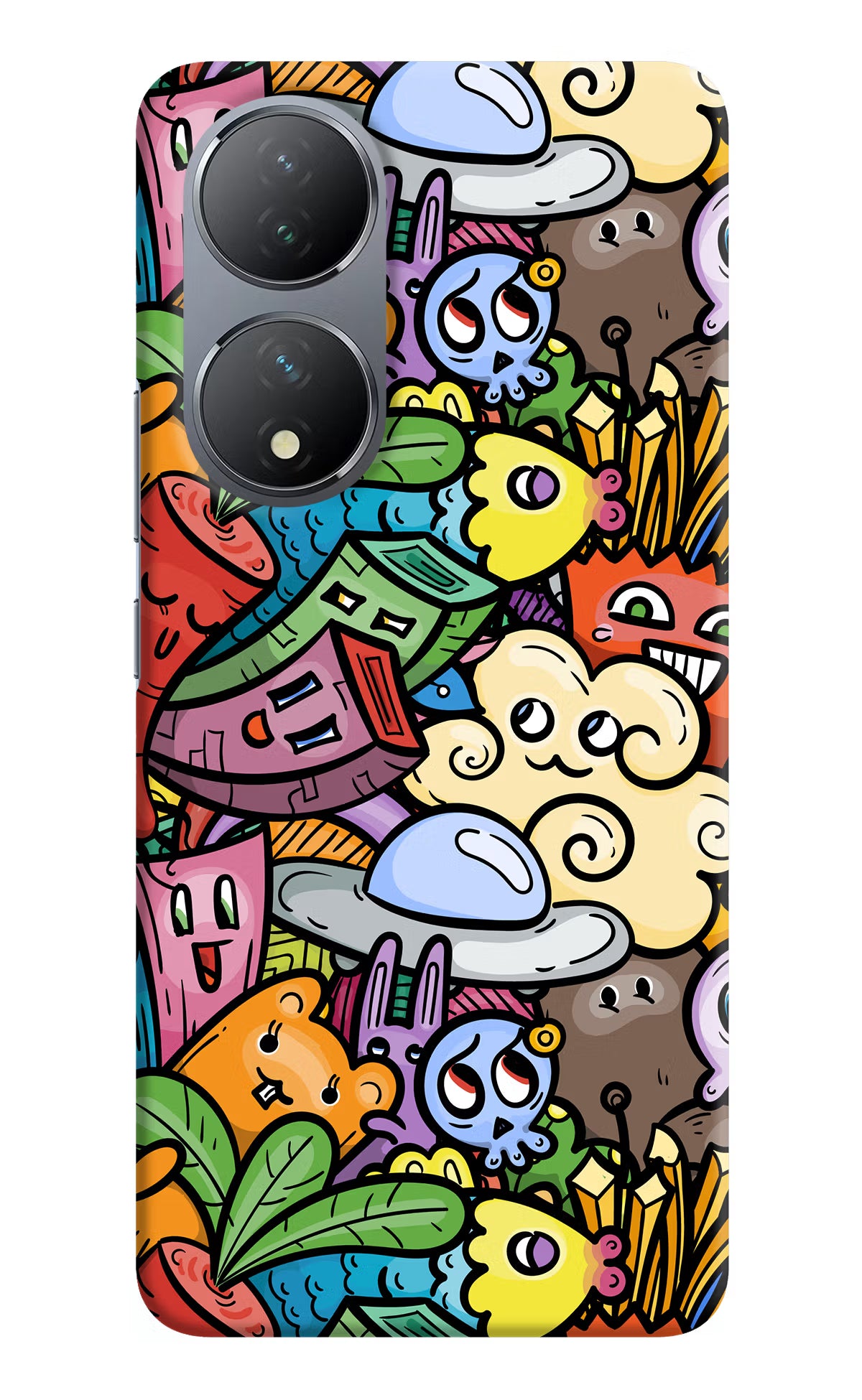 Veggie Doodle Vivo Y100 Hard Case Back Cover by Casekaro