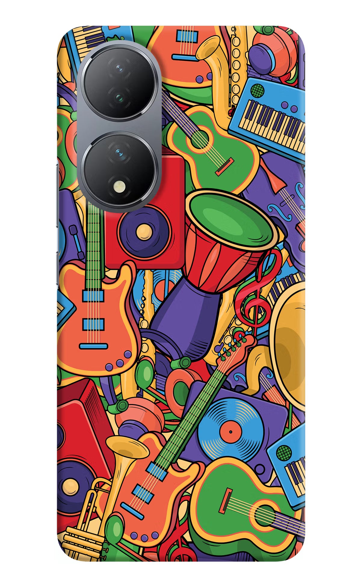 Music Instrument Doodle Vivo Y100 Hard Case Back Cover by Casekaro