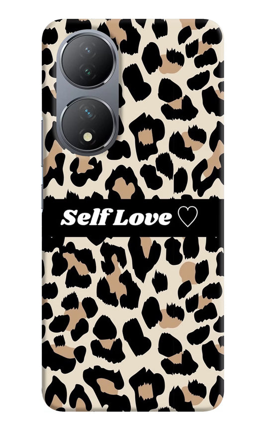 Leopard Print Self Love Vivo Y100 Hard Case Back Cover by Casekaro