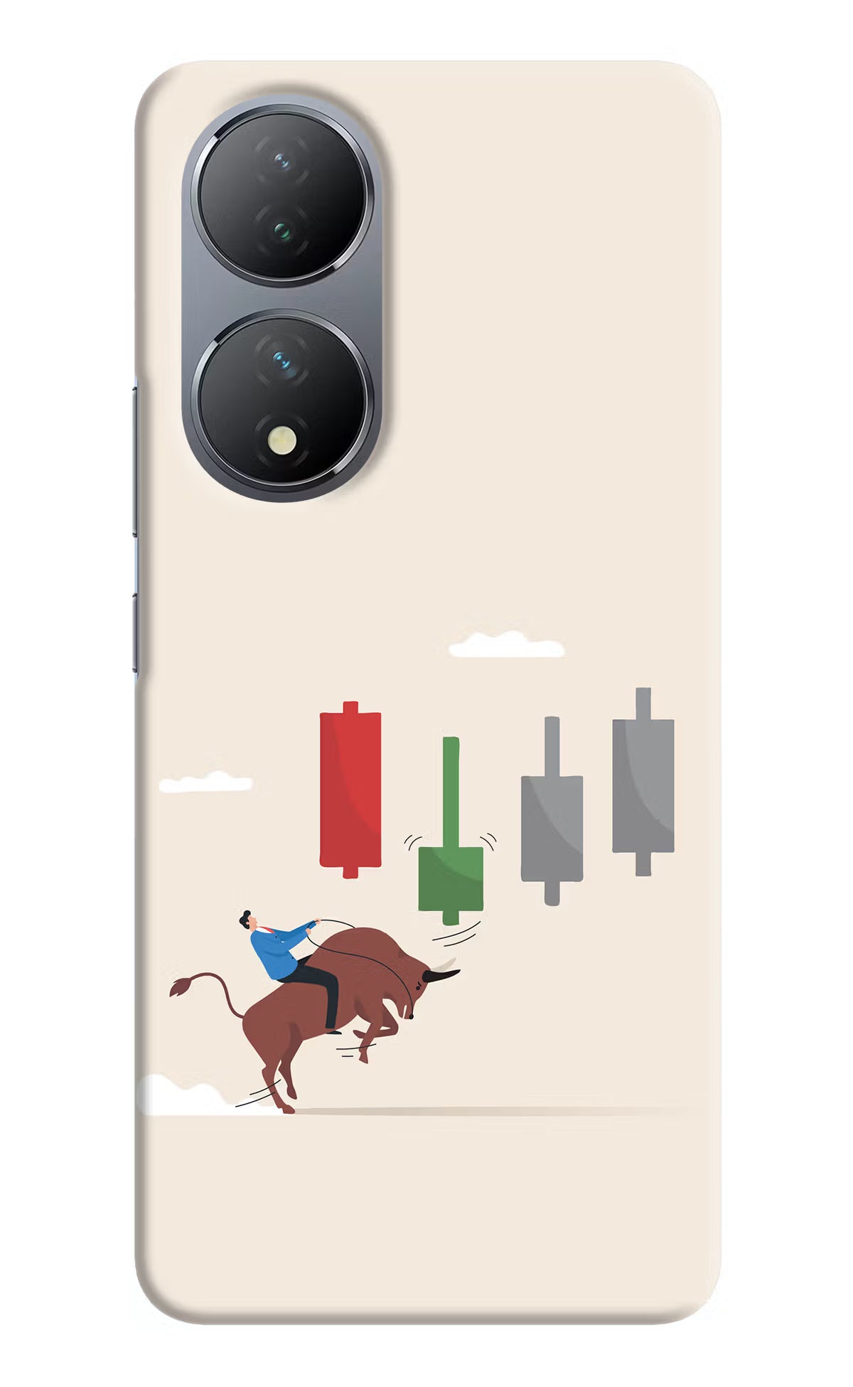 Bull Trading Momentum Vivo Y100 Hard Case Back Cover by Casekaro