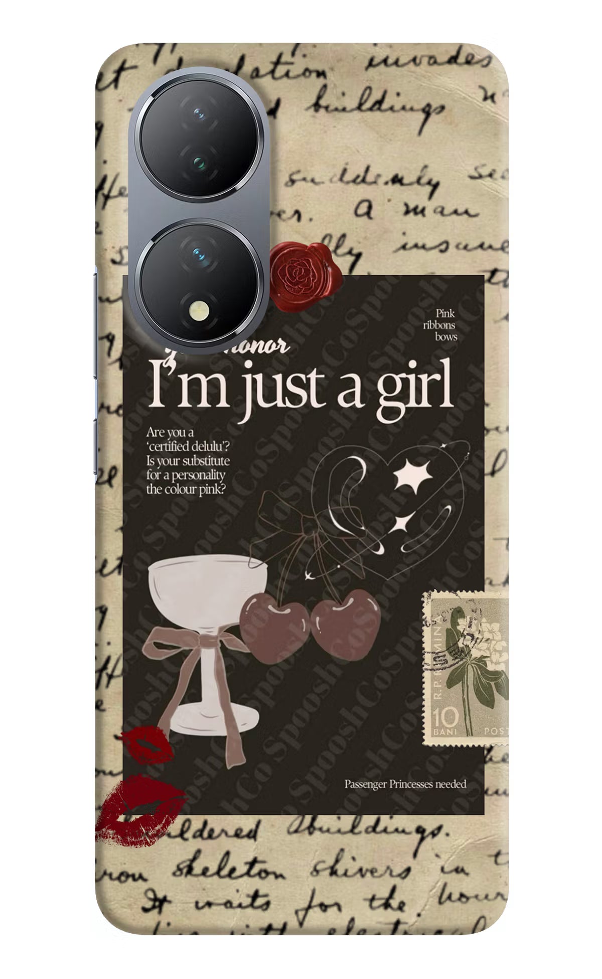 I am just a girl Vivo Y100 Hard Case Back Cover by Casekaro