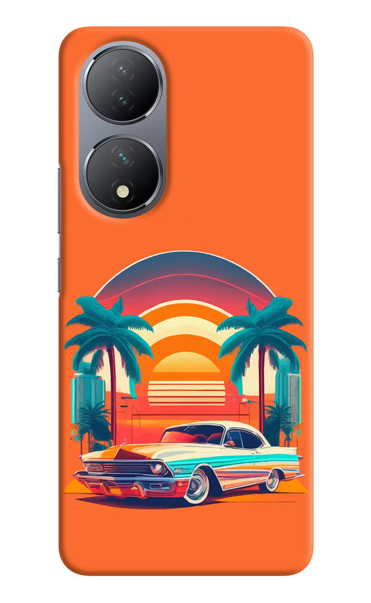 Palm Drive 80s Vivo Y100 Hard Case Back Cover by Casekaro