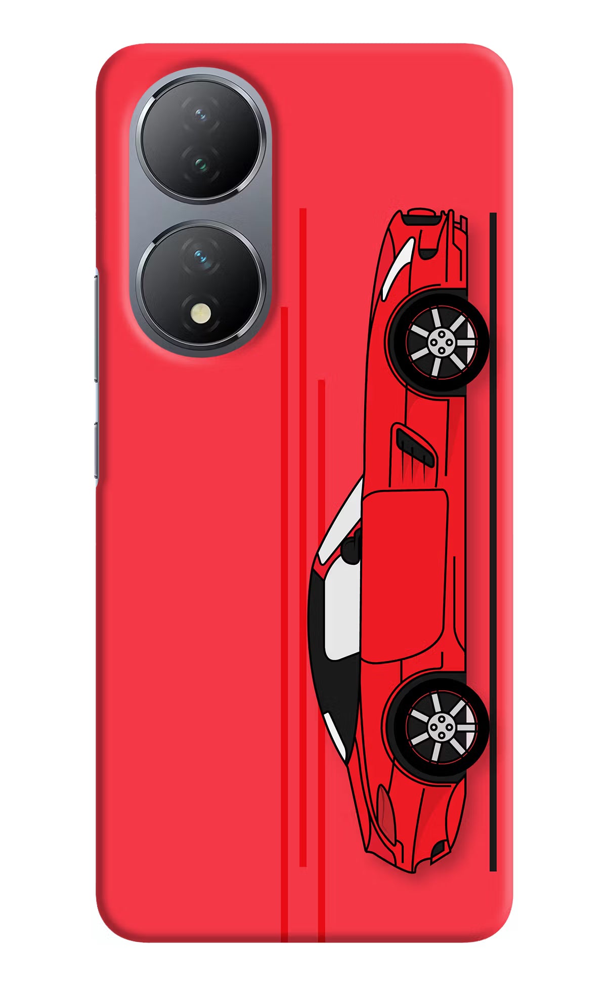 Red Velocity Vivo Y100 Hard Case Back Cover by Casekaro