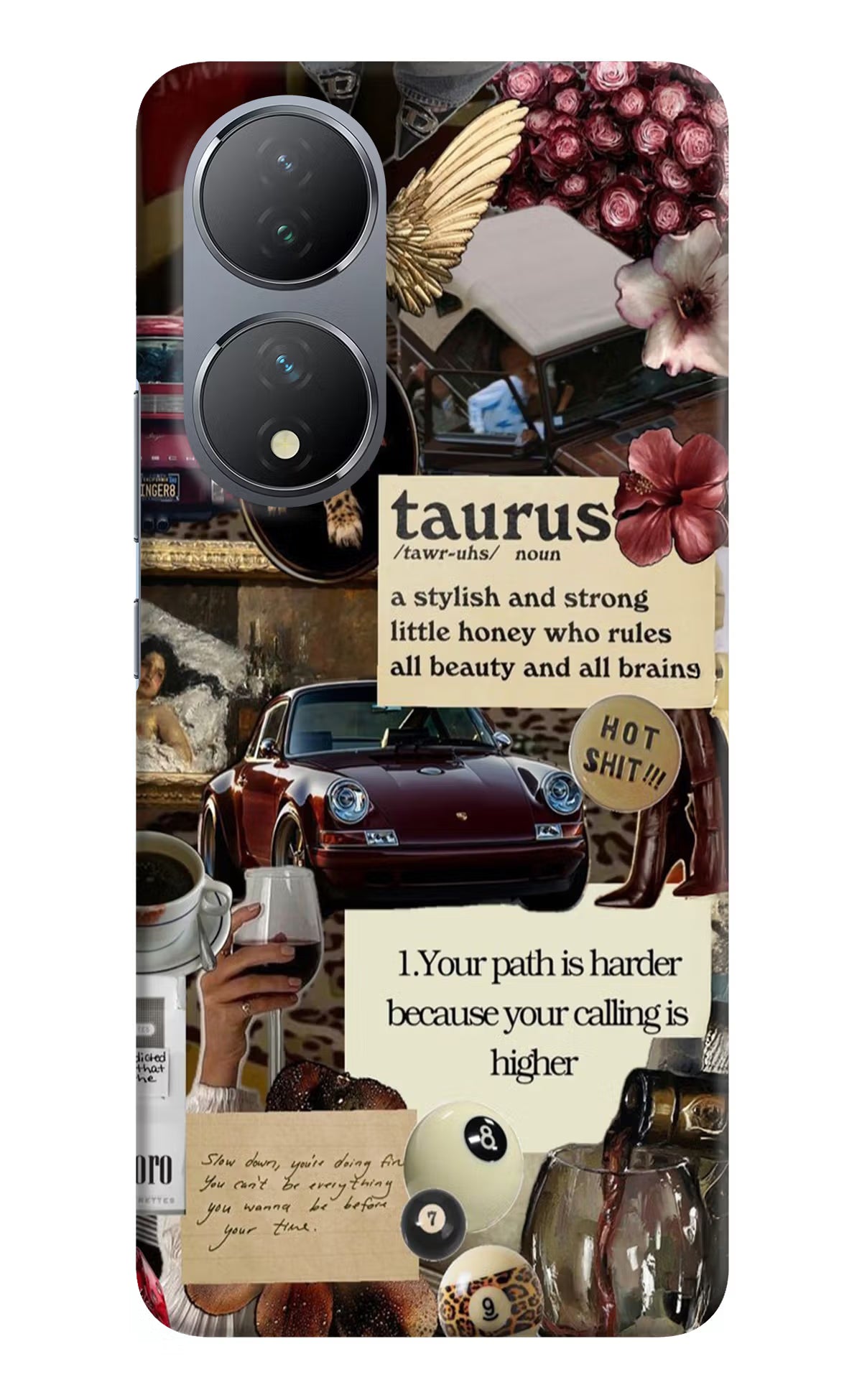 Taurus Zodiac Vivo Y100 Hard Case Back Cover by Casekaro