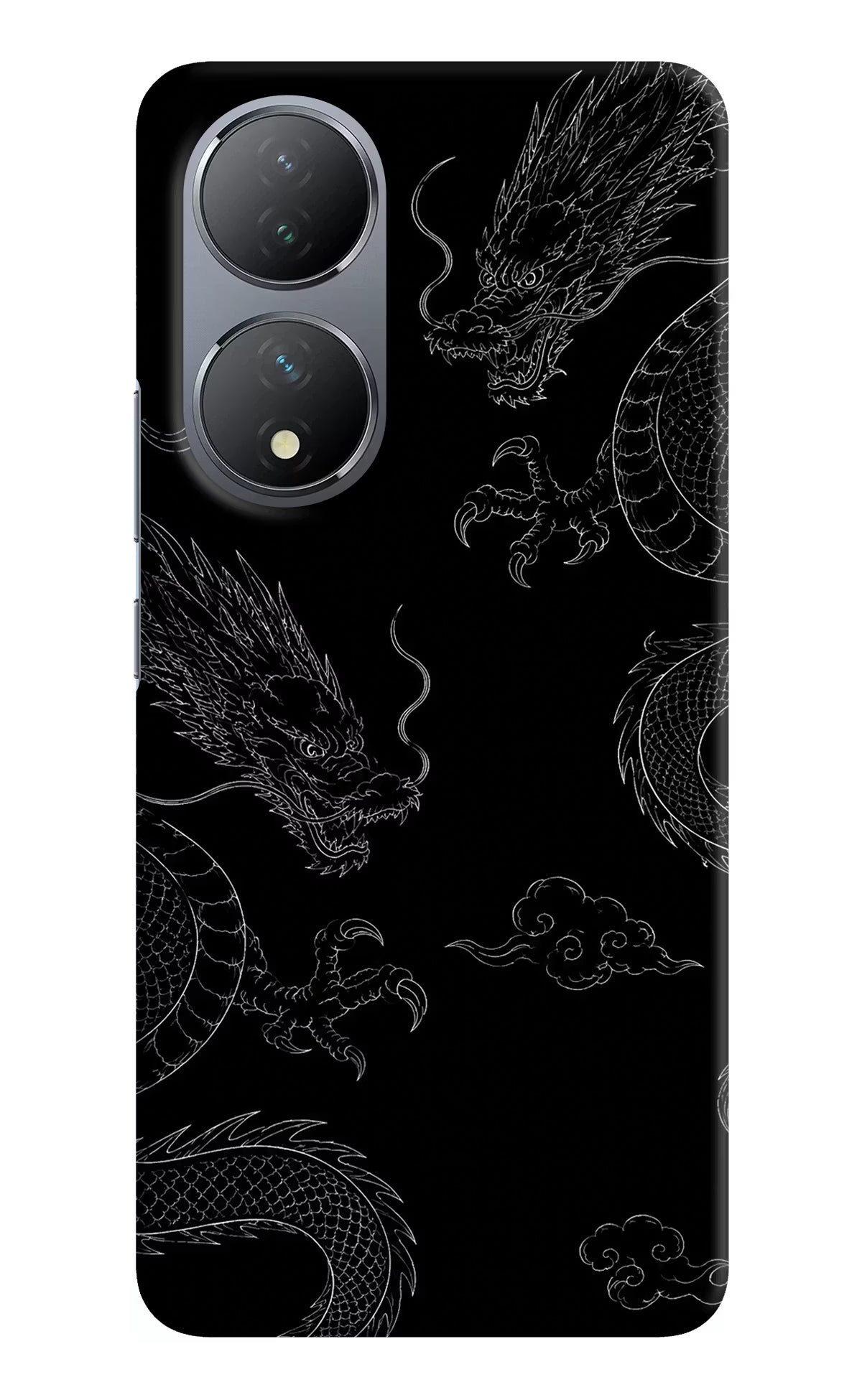 Twin Dragons Vivo Y100 Hard Case Back Cover by Casekaro