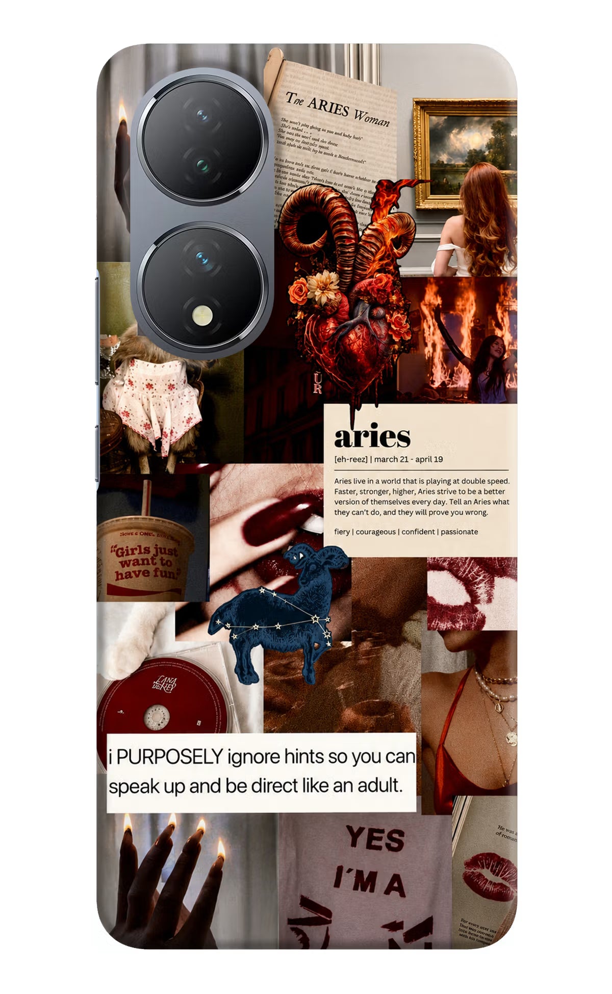 Zodiac Aries Vivo Y100 Back Cover