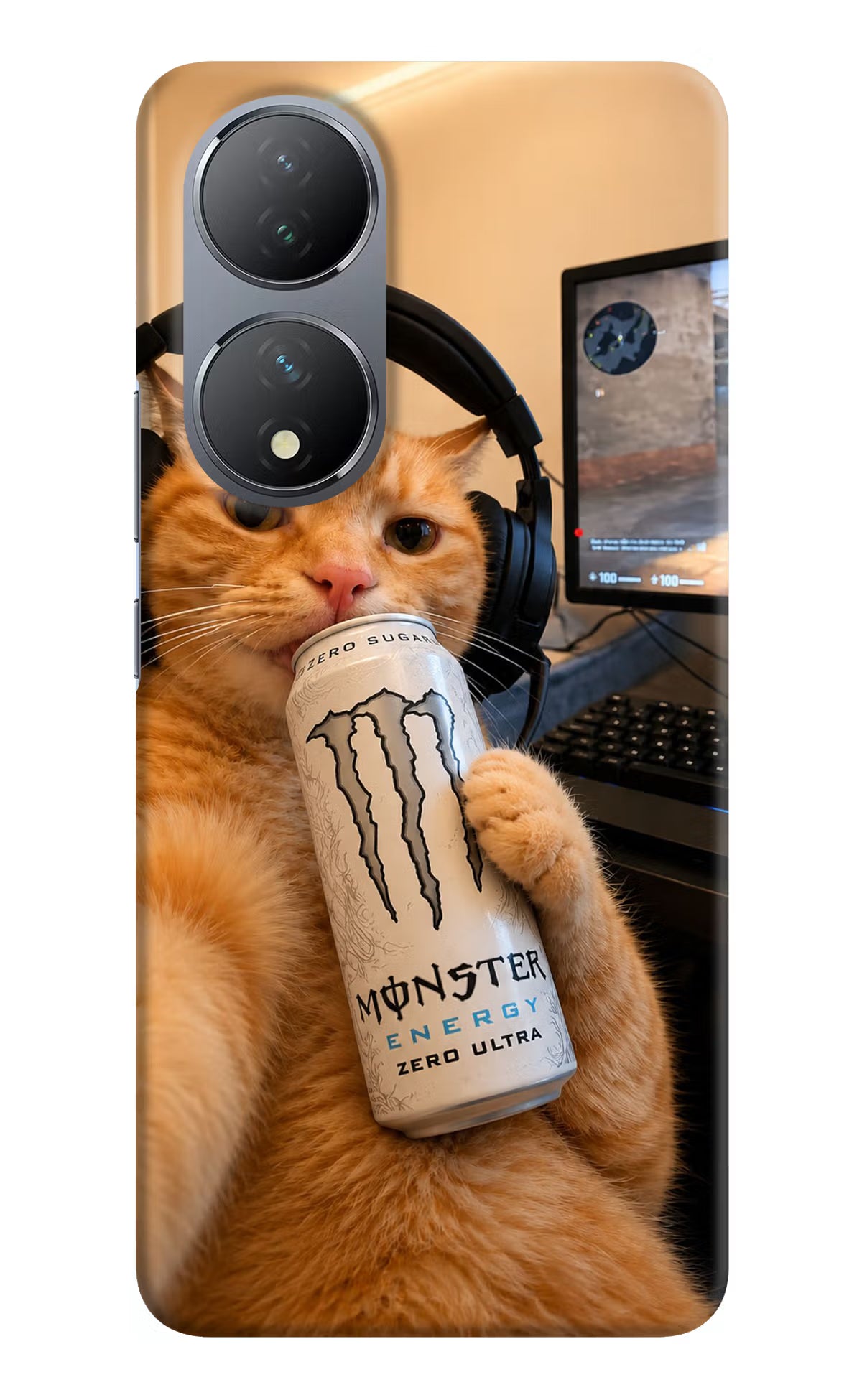 Gamer Cat Energy Vivo Y100 Back Cover