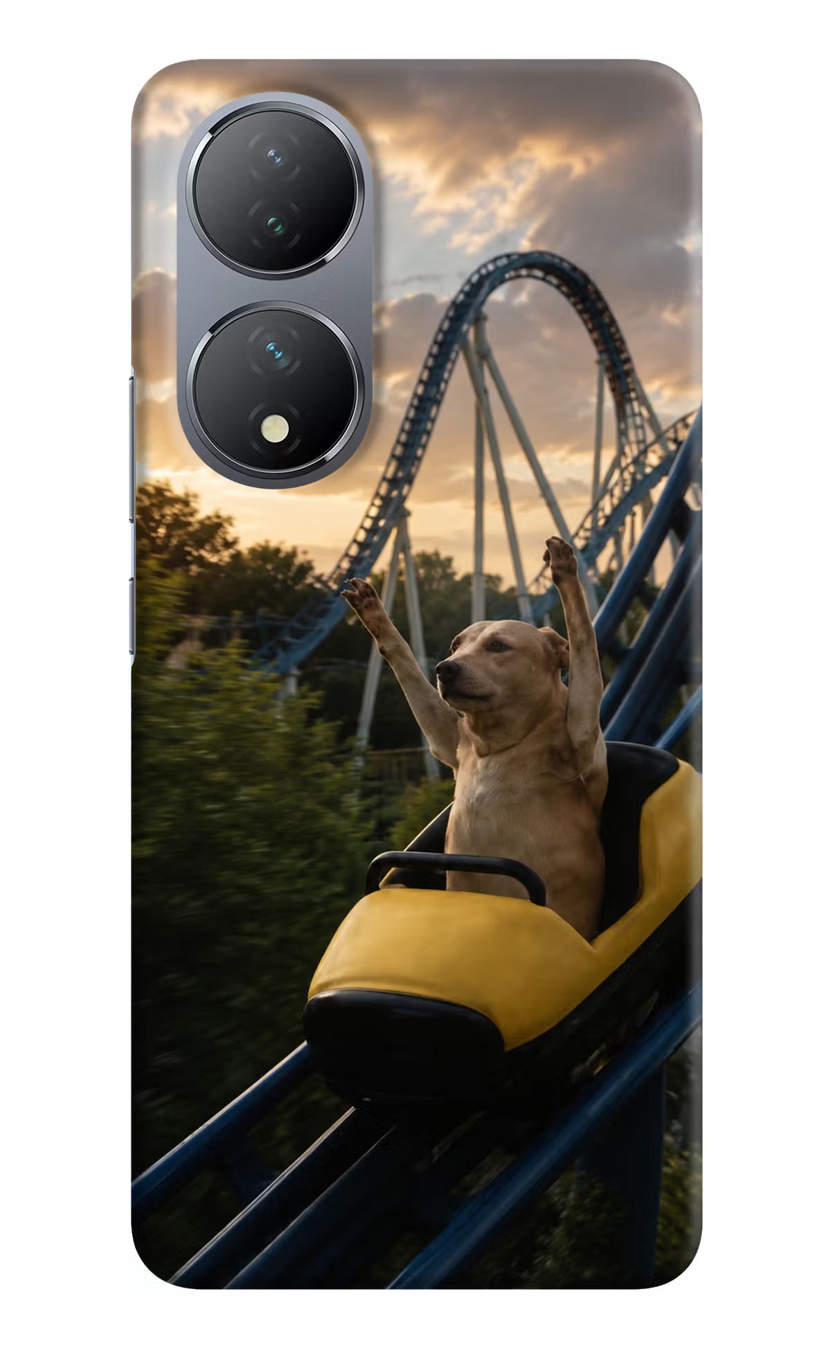 Rollercoaster Dog Vivo Y100 Back Cover