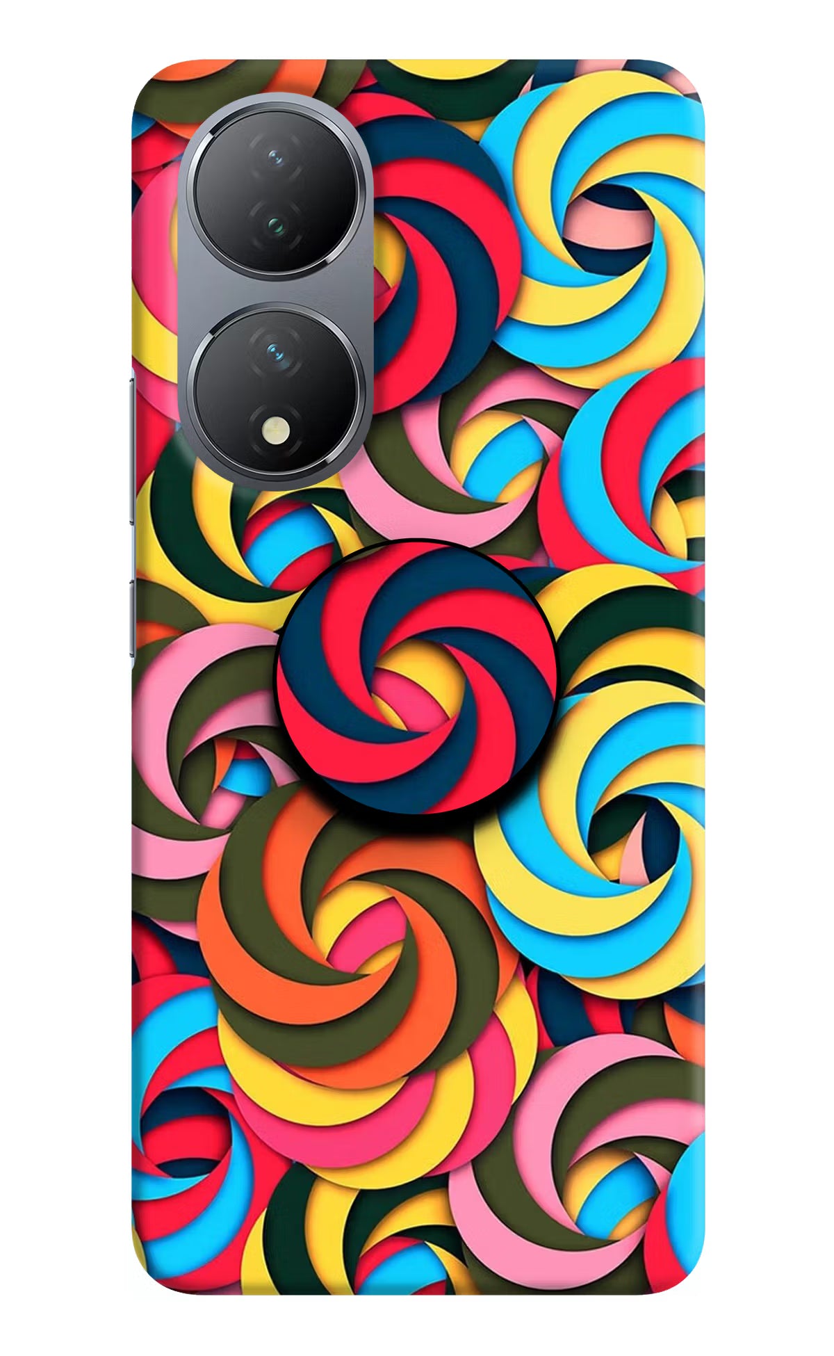 Spiral Pattern Vivo Y100 Pop Case by Casekaro
