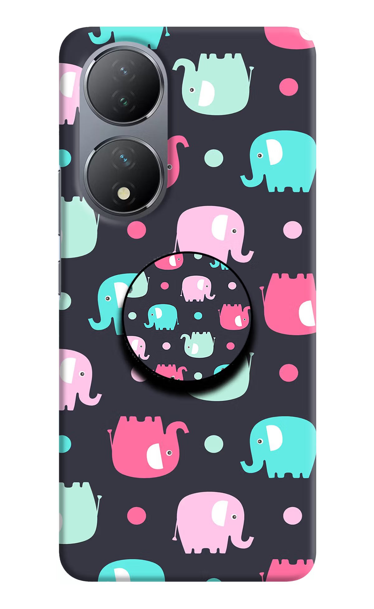 Baby Elephants Vivo Y100 Pop Case by Casekaro