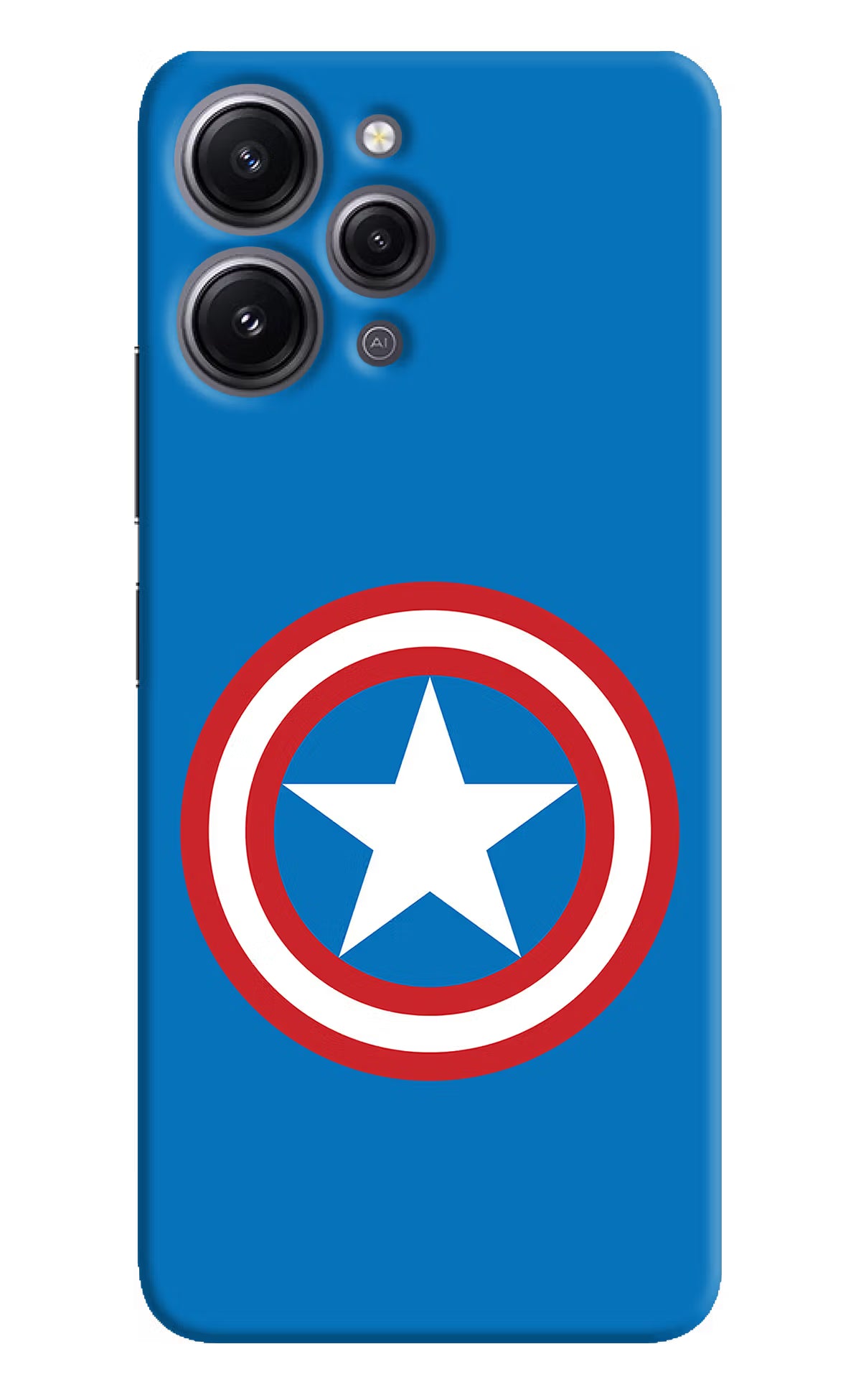 Captain America Logo Redmi 12 4G Hard Case Back Cover by Casekaro