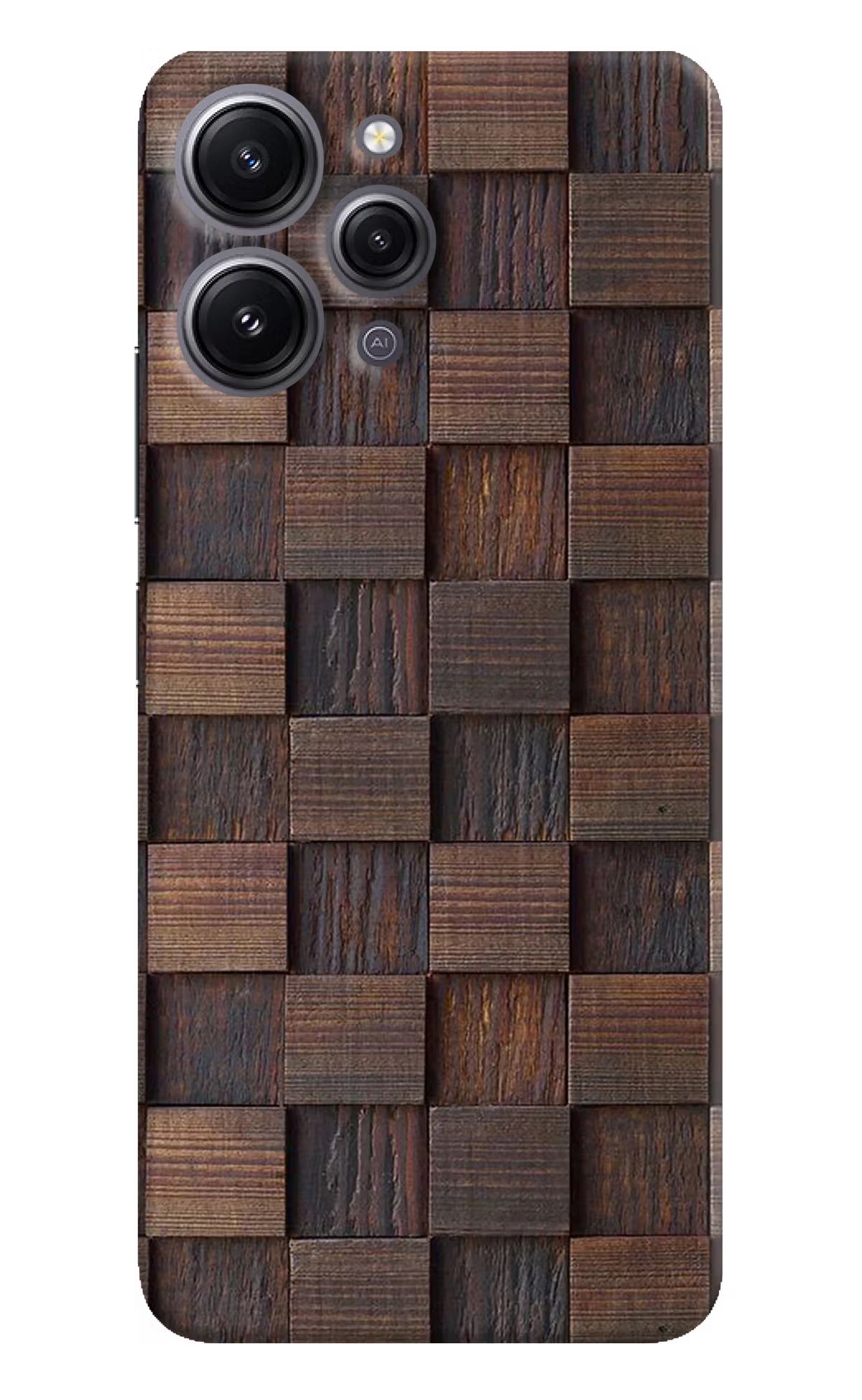 Wooden Cube Design Redmi 12 4G Hard Case Back Cover by Casekaro
