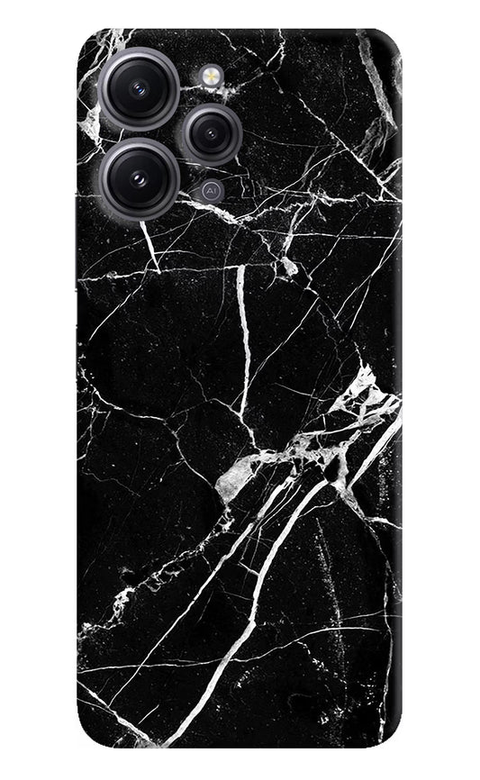 Black Marble Pattern Redmi 12 4G Hard Case Back Cover by Casekaro