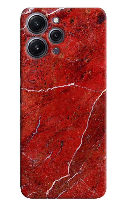 Red Marble Design Redmi 12 4G Hard Case Back Cover by Casekaro