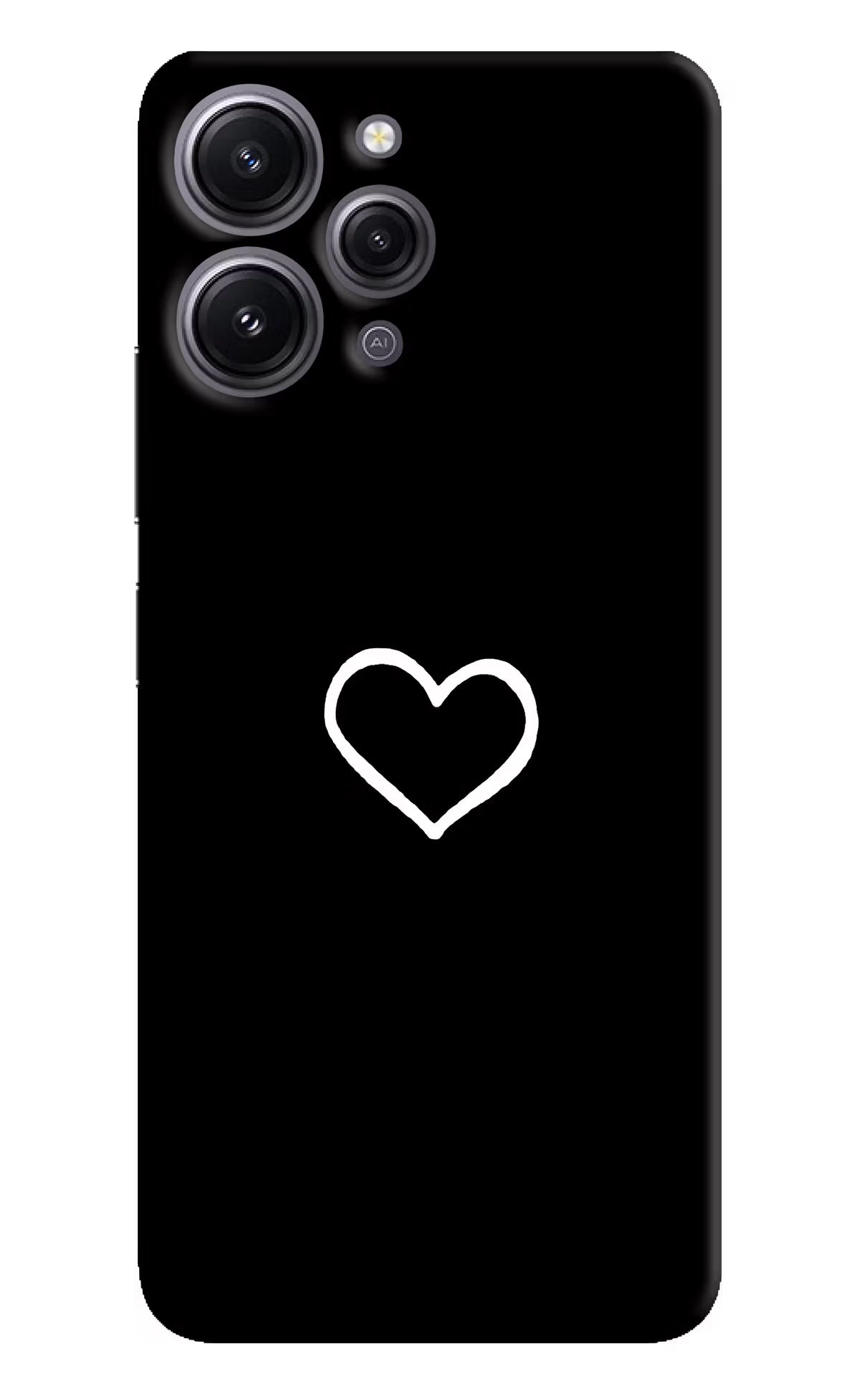 Heart Redmi 12 4G Hard Case Back Cover by Casekaro