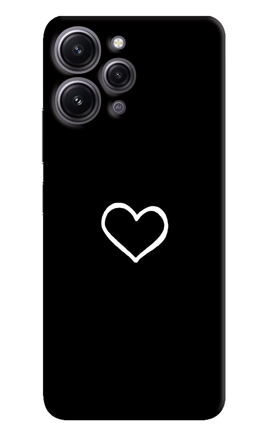 Heart Redmi 12 4G Back Cover, Hard case