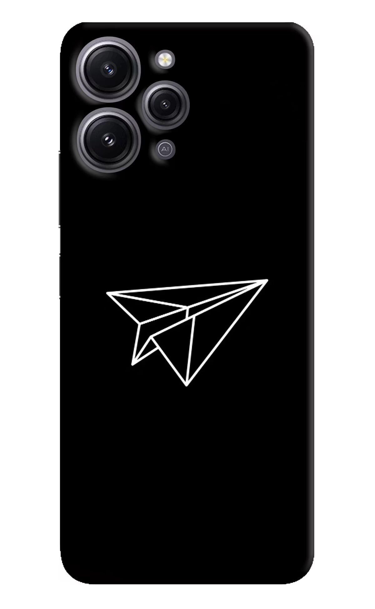 Paper Plane White Redmi 12 4G Hard Case Back Cover by Casekaro