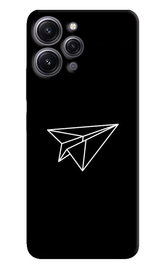 Paper Plane White Redmi 12 4G Hard Case Back Cover by Casekaro