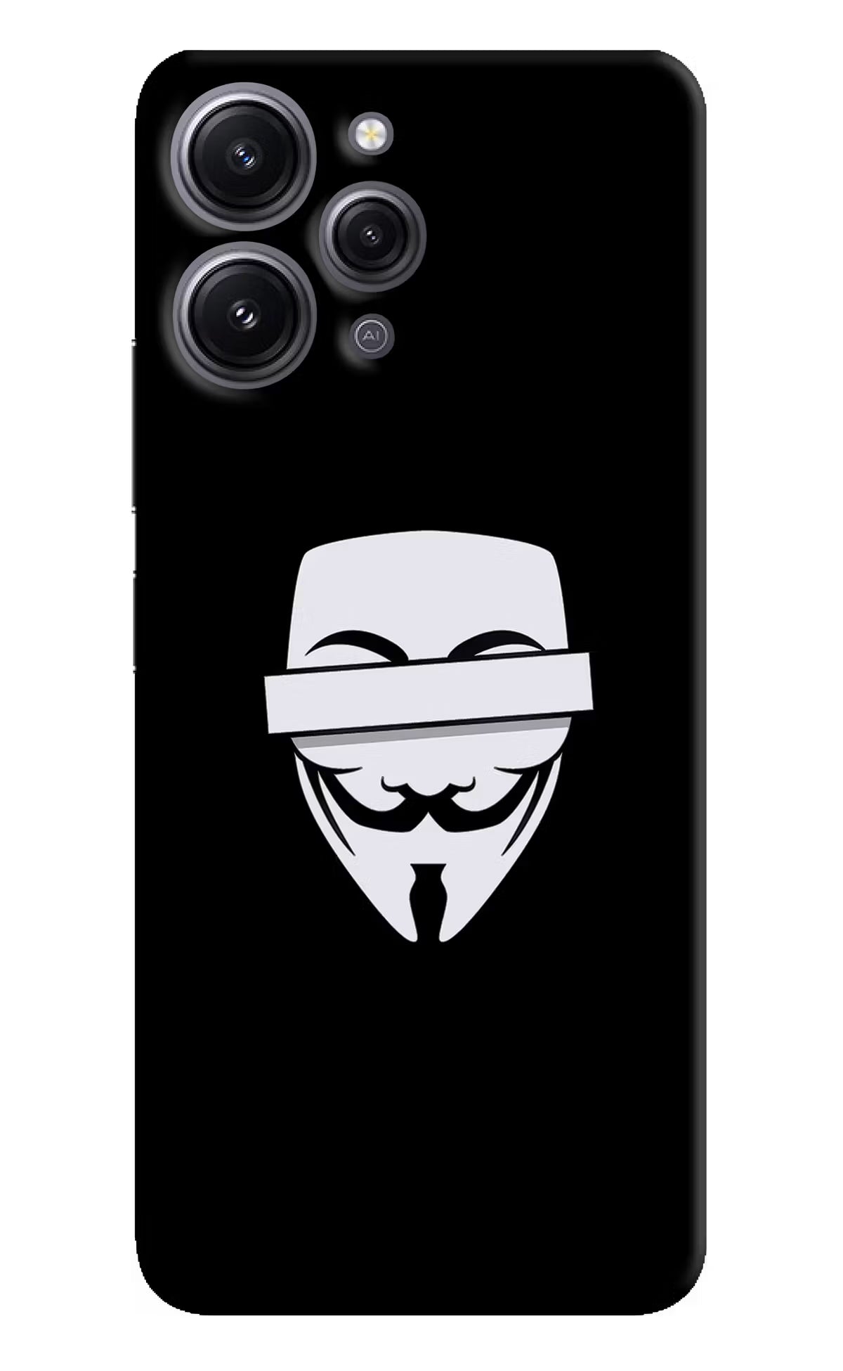 Anonymous Face Redmi 12 4G Hard Case Back Cover by Casekaro