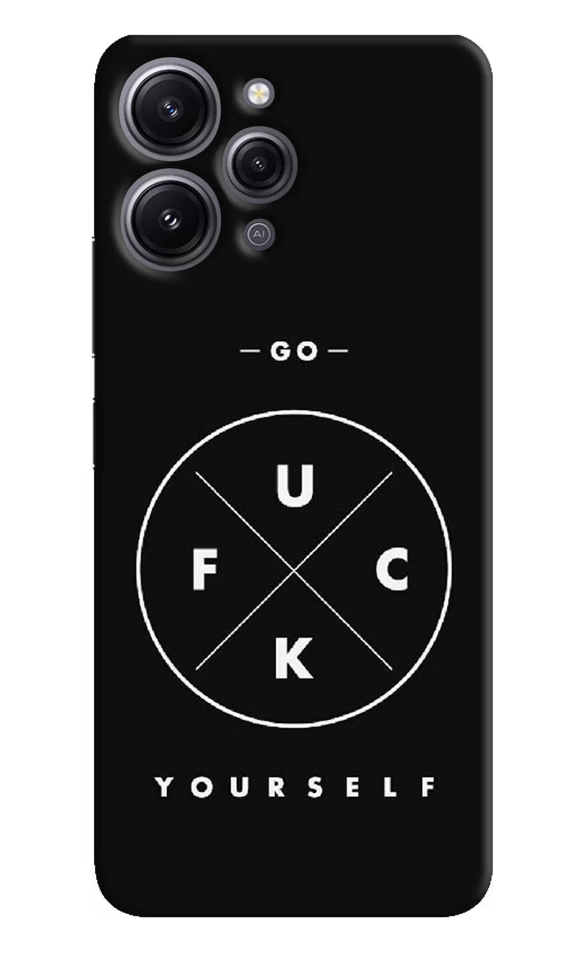 Go Fuck Yourself Redmi 12 4G Hard Case Back Cover by Casekaro