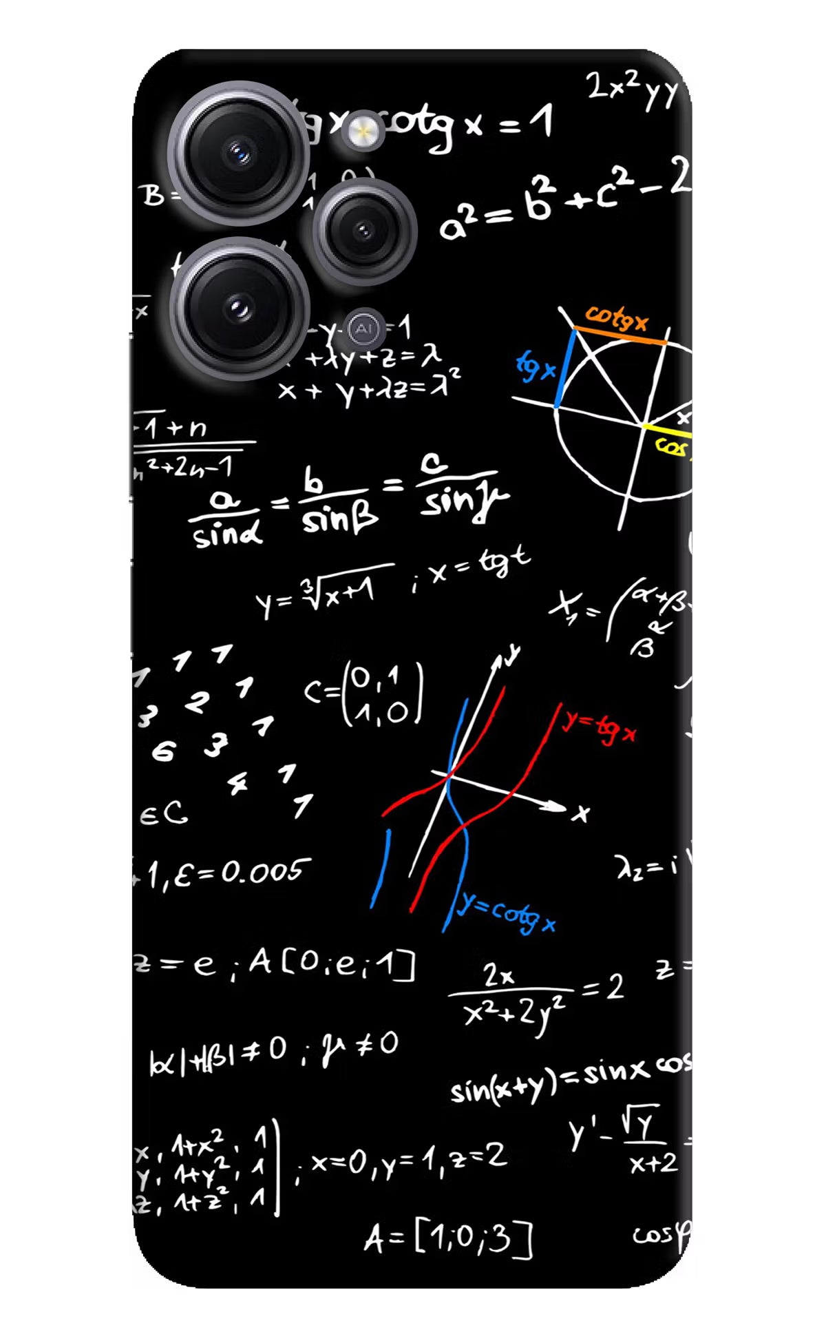 Mathematics Formula Redmi 12 4G Hard Case Back Cover by Casekaro