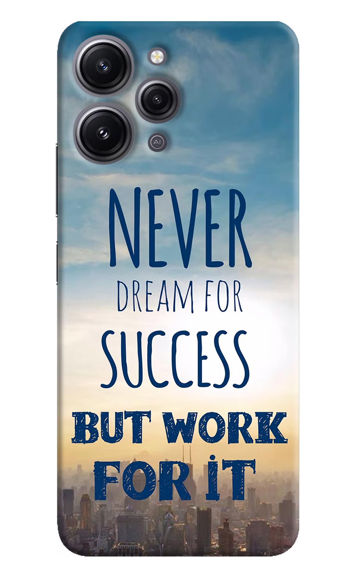 Never Dream For Success But Work For It Redmi 12 4G Hard Case Back Cover by Casekaro